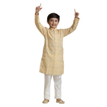 Manyavar Set Kurta Pyjama Cotone per Ragazzi (2Pcs)(12-14 Anni)
