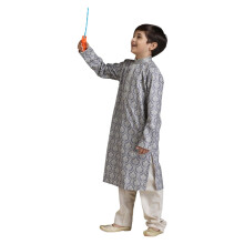 Conjunto Kurta Pyjama para Rapazes em Algodão (2Pcs)(6-8 Anos)