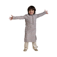 Conjunto Kurta Pyjama para Meninos em Algodão (2 Peças)(10-12 Anos)