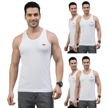 Lux Parker Heren Regular Fit Vest Wh_Rn_5Pk_Wit