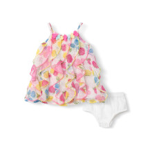 Vestido A-Line Floral para Meninas Bebê Nautinati | Idade 0-3 Anos
