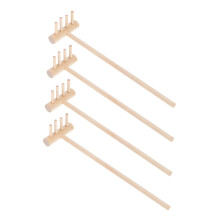 4pcs Mini Zen Garden Rake Set Wooden Sand Table Rake Compact Ergonomic Design for Desk Decoration