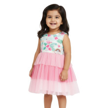 Vestido de Festa em Malha Fit & Flare Nautinati para Meninas | Idade 0-3 Anos Multicolorido