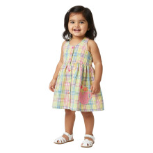 Vestido de Algodão Colorido para Meninas Nautinati | Idade 0-3 Anos