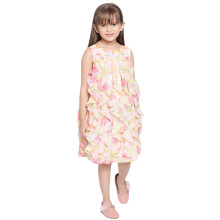 Vestido de Gola Redonda Multicolor para Meninas Nauti Nati