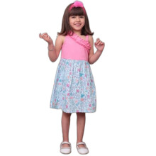Vestido Nautinati Para Meninas Estampado | Idade 4-8 Anos