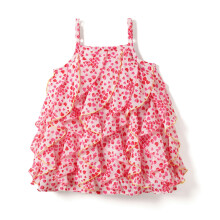 Vestido A-Line Floral para Meninas Bebé | Idade 0-3 Anos Vermelho