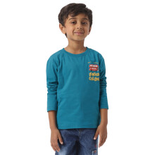Nautinati Gedrukt Ronde Hals T-shirt met Lange Mouwen | Katoen | Leeftijd 1-5 Jaar Groen