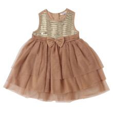 Vestido de Festa em Tule para Meninas Nautinati | Idade 0-3 Anos Dourado