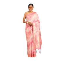 Saree Mohey Rosa Zari Weave Para Mulheres (Rosa)