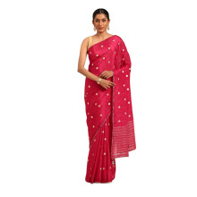 Mohey Kvinnors Rani Art Silke Stenarbete| Zari Väv Saree (Rani)