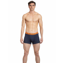 Nautica Ropa Interior Para Hombre || Trunk 1X1 Rib 100% Algodón | Boxer Brief Para Hombre Soporte Gimnasio || Interior Hombre (28-36) Azul Patriota