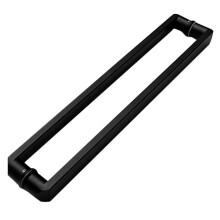 Matte Black Door Pull Handle 25 Inch, Corrosion Resistant Stainless Steel, Easy BacktoBack Install