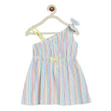 Vestido Nautinati para Meninas Bebé Estampado a Um Ombro | Algodão | Idade 0-3 Anos