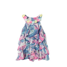 Nauti Nati Baby Polyester Meisjes Multicolor Geprinte Jurk Boven De Knie Nn313-401
