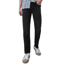Neostreak Ανδρικά Μαύρα Jeans Κανονικής Γραμμής Heavy Washed Stretchable