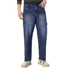 Neostreak Ανδρικά Μπλε Χαλαρά Cargo Jeans Με 6 Τσέπες Μη Ελαστικά (Neojeanlscargotowl-02-Dblue-36)