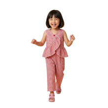 Conjunto de Roupa Impressa em Algodão Nautinati para Meninas | Idade 3-8 Anos, Vermelho