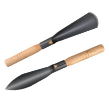 Ergonomic Garden Trowel and Hand Spade with Wooden Handle, Durable Metal Blade for Planting