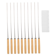 Stainless Steel BBQ Skewers 20 Pack Reusable Grill Skewers Heat Resistant Easy Grip No Soak Needed