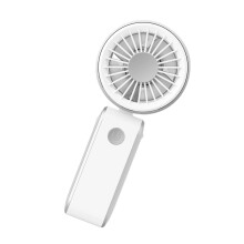Folding Cooling Fan Rechargeable Portable Handheld Desk-White