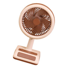 Desk Fan Quiet Portable Tabletop Adjustable 3 Speed Fan-Beige1
