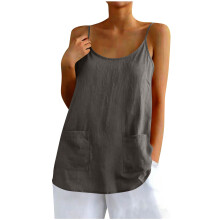 Ärmelloses, vielseitiges Baselayer-Top für Damen aus-Gray M