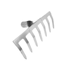 Heavy Duty Manganese Steel Garden Rake for Soil Loosening and Debris Removal, Ergonomic Handheld Gardening Tool
