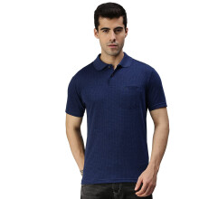 Camiseta Polo de Manga Curta Azul Airforce para Homem com Bolso (Tamanho: XX-Large)