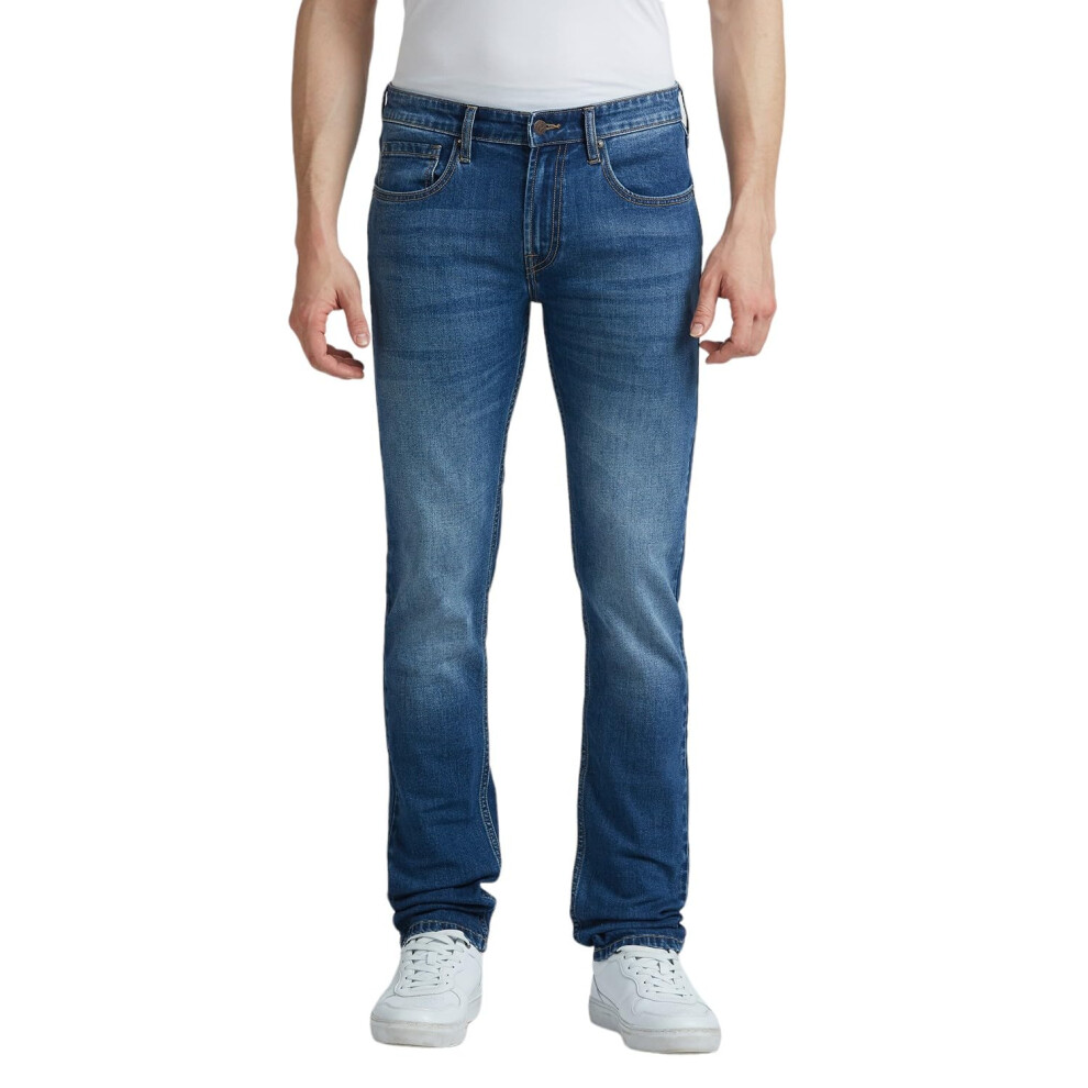 New Pepe Jeans Men's Vapour Mid Rise Slim Jeans Blue