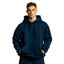 Nobero Homem Hoodie Gráfico 100% Algodão (1M-Twrh-C0906-Nb7_Azul Marinho_3Xl)