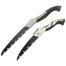 2Pcs Folding Hand Saw Set SK5 Steel Pruning Saw with Non‑Slip Grip for Gardening and Camping