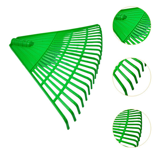 Garden Leaf Rake Head 21 Tines Durable PP Replacement Head for Efficient Leaf Collection Yard Use Green 1