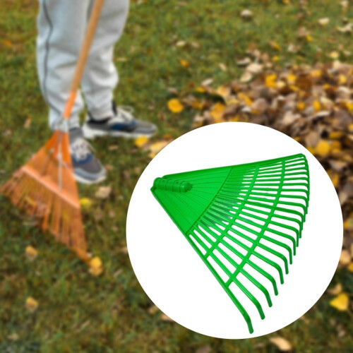 Garden Leaf Rake Head 21 Tines Durable PP Replacement Head for Efficient Leaf Collection Yard Use Green 2
