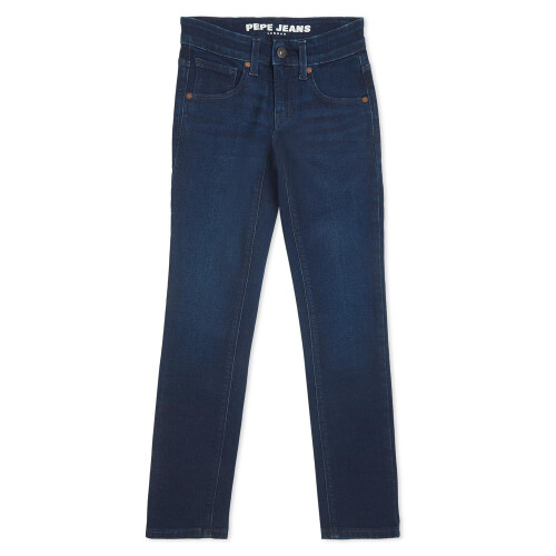 Pepe Jeans Jongens Cashed Blauw Midden Taille Slim Powerflex Jeans