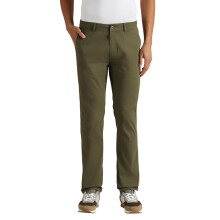 Olijfgroene Mid Waist Cash Fit Chinos