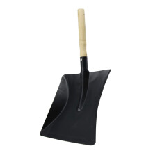 Carbon Steel Gardening Shovel for Planting and BBQ, Heavy Duty Outdoor Shovel Size L Black