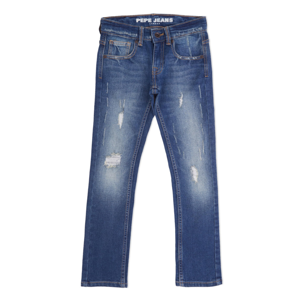 New Pepe Jeans Boys Mid Rise Slim Fit Jeans Green