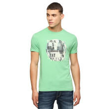 Pepe Jeans Herrar Tryckt Slim Fit T-Shirt (Pm509355_Fresh Green)