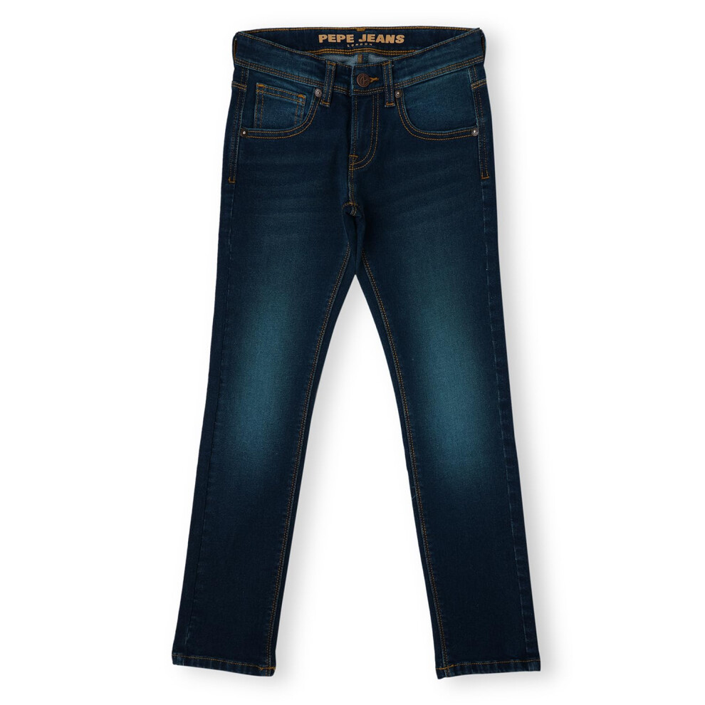 New Pepe Jeans Boys Mid Rise Slim Fit Jeans Blue