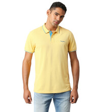 Pepe Jeans Ανδρικό T-Shirt Κανονική Εφαρμογή (Pm542035043S_Απαλό Κίτρινο)