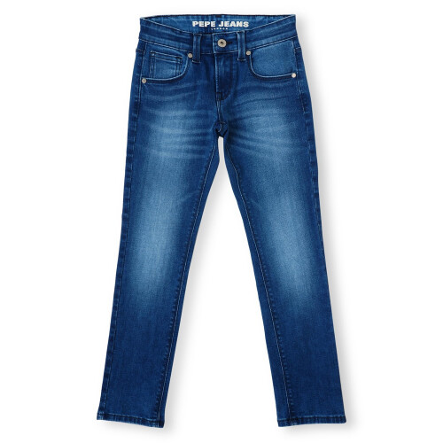 Pepe Jeans Jongens Cashed Blauwe Mid Taille Slim Fit Jeans