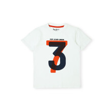 Pepe Jeans Killar Vit Grafiktryckt Kortärmad T-Shirt