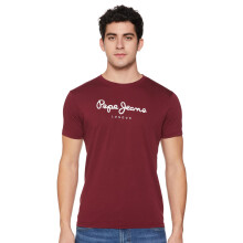 Pepe Jeans Herrar Slim Fit T-shirt (Pm509404_Burgundy Red, Small)