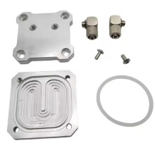 42 Stepper Motor Water Cooling Plate Aluminum CNC Machined Water Cooler for 3D Printer Motors