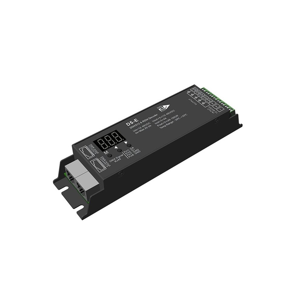 Dc12-48V 5-Channel X 4A 5-Channel Constant Voltage Dmx512 & Rdm Decoder D5-E 6033107986797