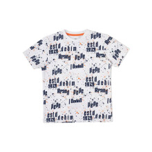 Pepe Jeans Pojkar Regular Fit Tryckt T-shirt Vit