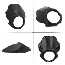 Cubierta de Carenado de Faro Delantero Negra para Motocicleta, Kit de Montaje de Horquilla Delantera, Máscara de Faro para Rebel CMX 300 500