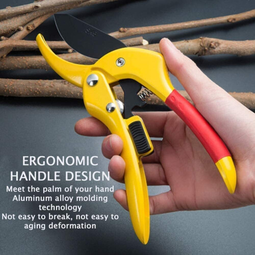 Garden Pruning Shears Sharp Carbon Steel Blade RustResistant Bypass Scissors for Tree Branches 2