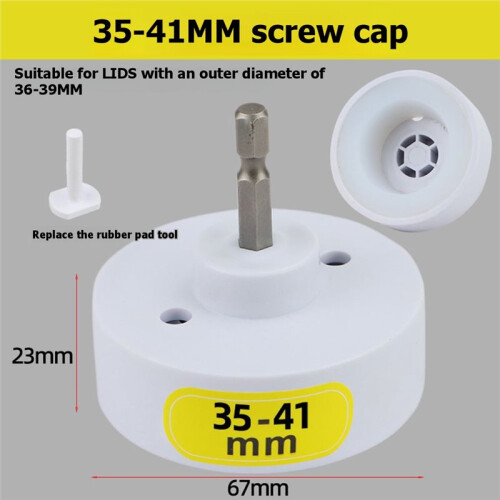 Handheld Electric Bottle Capping Tool with Hex Shank, Plastic Bottle Sealing Adapter 20-30mm